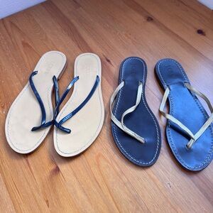 Jcrew leather flip flop bundle size 6